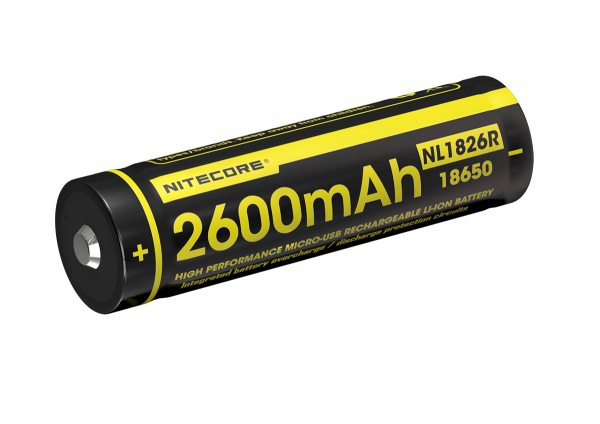 Nitecore Li-Ion Akku Typ 18650 - 2600mAh - NL1826R USB-C