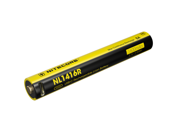 Nitecore Li-Ion Akku , 1600mAh, USB-C für MT2A Pro