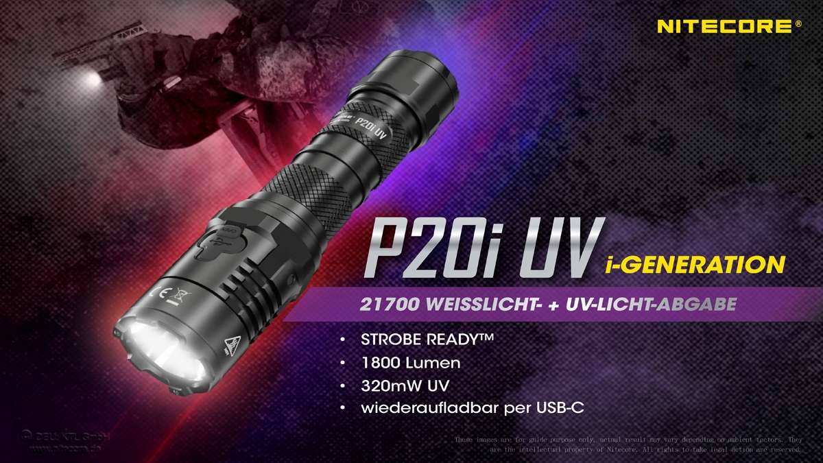 Nitecore P20i UV - 1800 Lumen + UV-Licht kaufen > ab 119,90 € | Nitecore